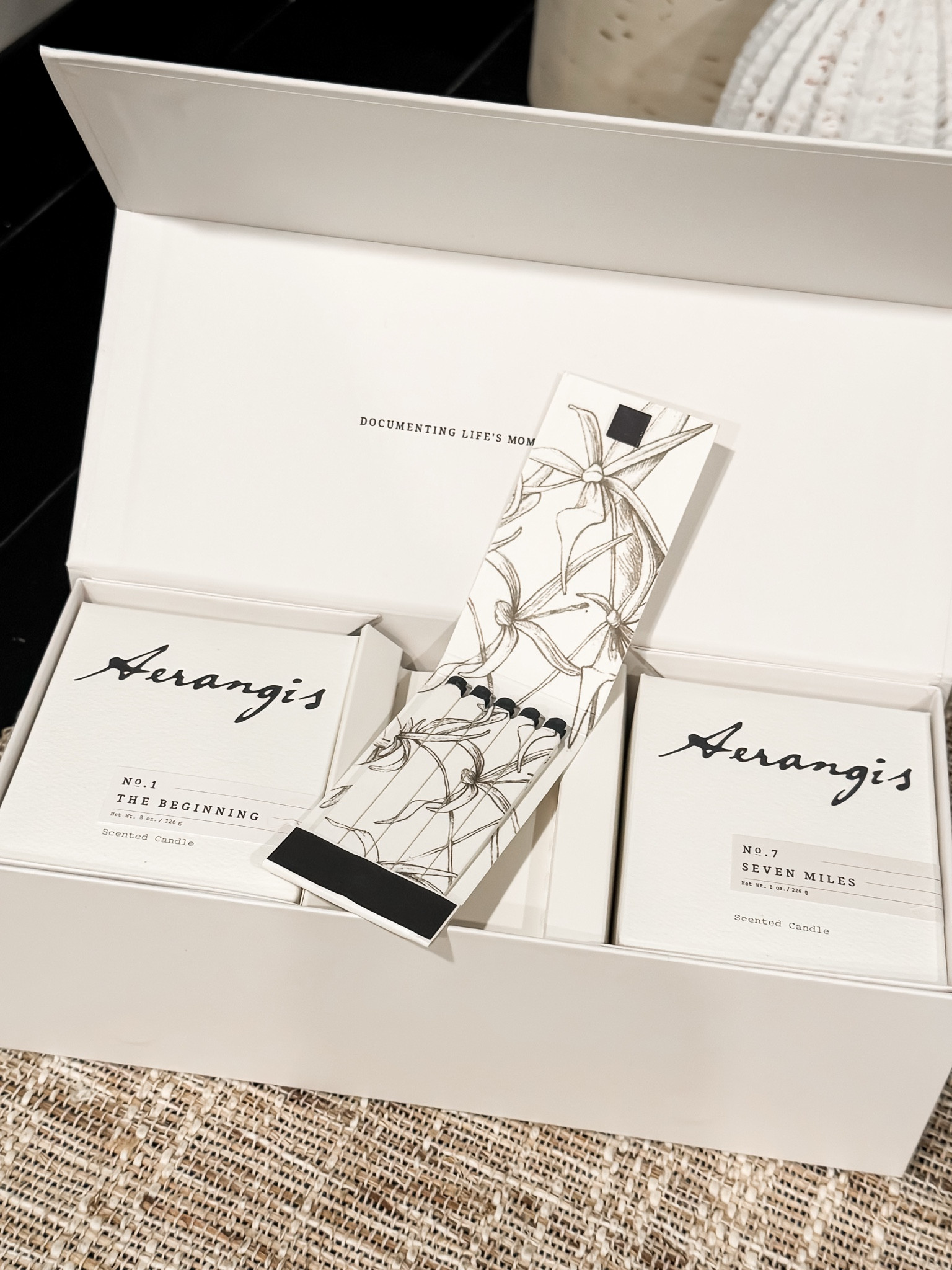 This botanical journey gift that comes with a complementary limited edition matchbook. Designed by a local artist in Brooklyn and sustainably designed with long stems for easy use. Aerangis candles are a favorite in our home and we will continue to fill our home with these beautiful scents for years to come.

#giftset #fragrance #homefragrance #botanicaljourney #aerangis #candles

#LTKFamily #LTKU #LTKHome