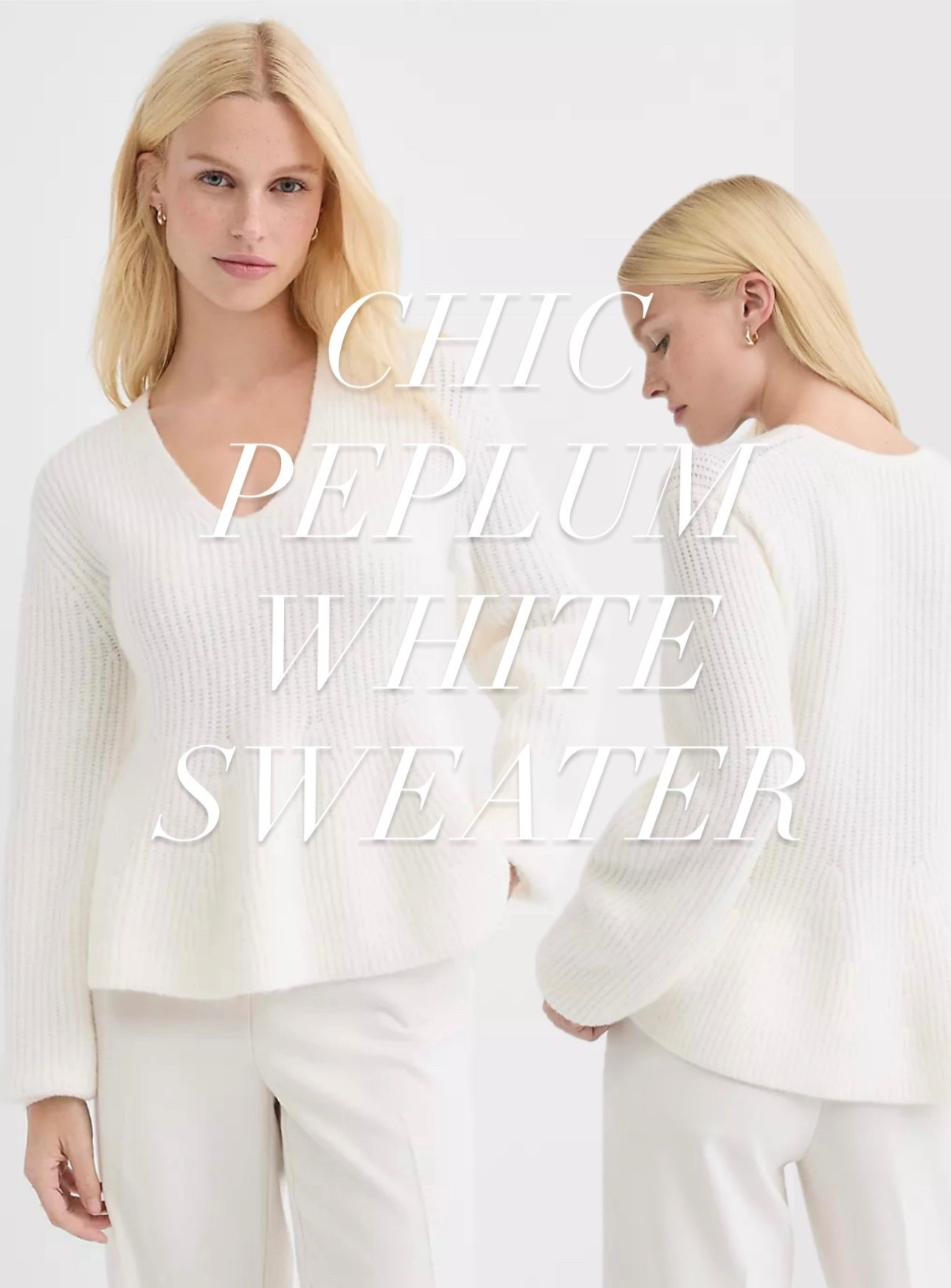 Been a while since I ordered from LOFT but excited for this white peplum sweater to make its way to my closet! It’s currently 40% off.

#LTKHoliday #LTKWorkwear #LTKGiftGuide