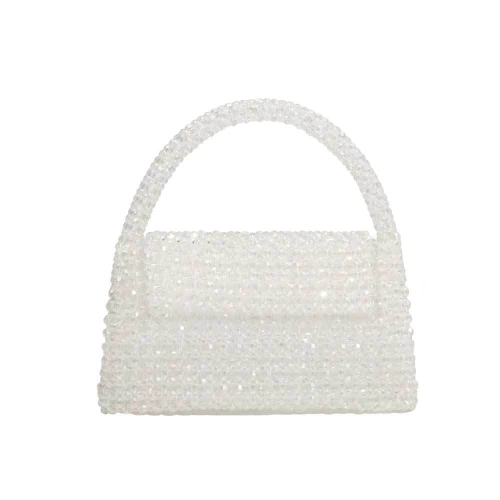 Crystal Sherry Small Beaded Top Handle Bag | Melie Bianco | Melie Bianco