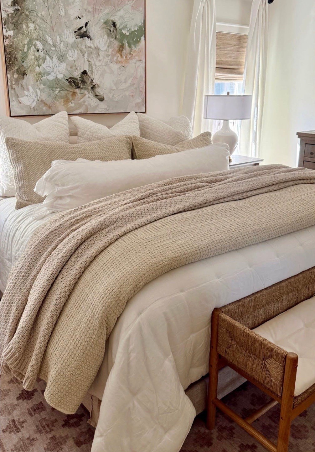 I love a fluffy bed 🤍
My hack for getting that full, fluffy look is layering this beautiful quilt over a comforter. It gives the bed so much texture and makes the whole setup look so high-end without the high-end price!

#LTKSeasonal #LTKHome #LTKmomlife