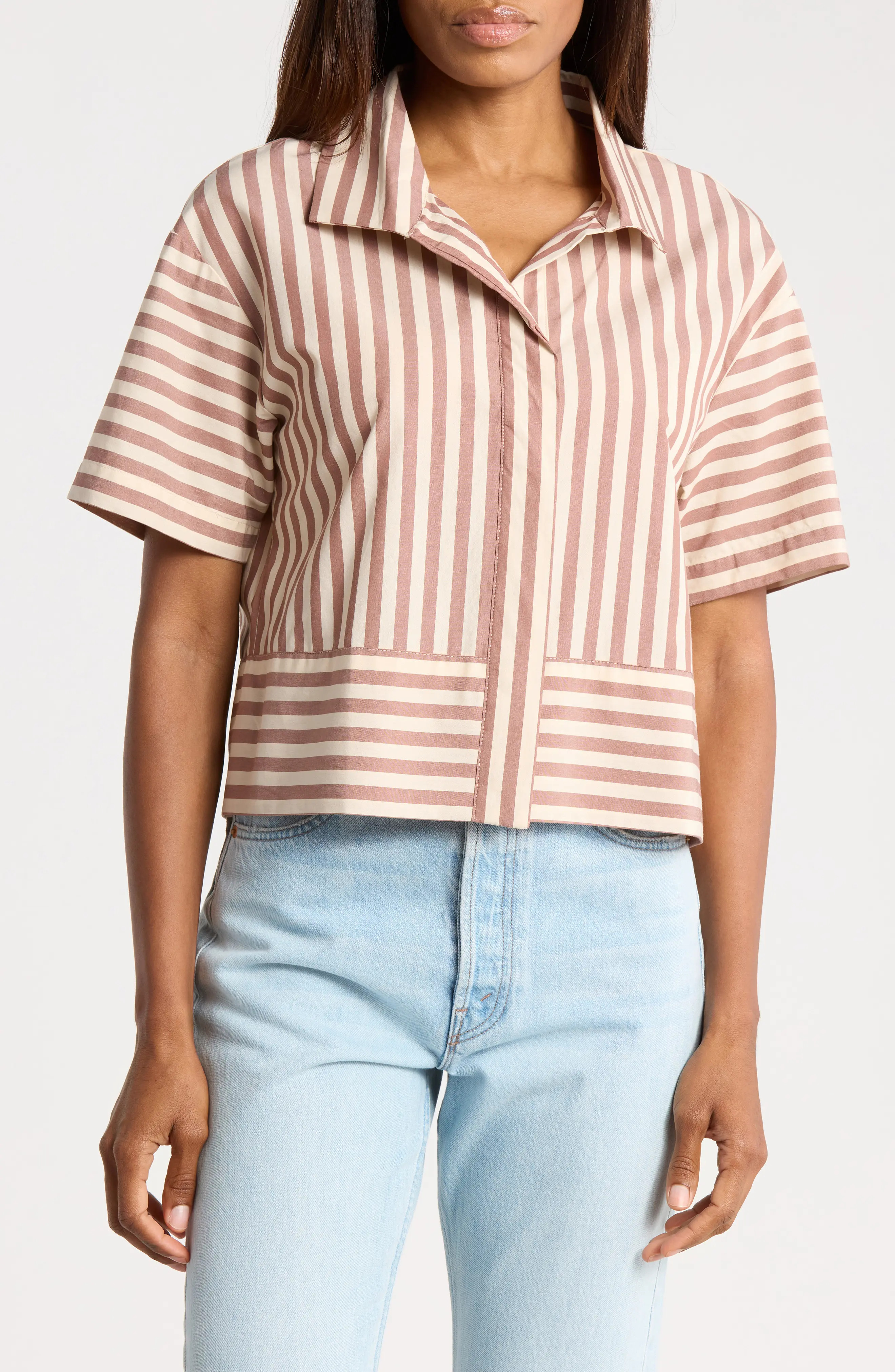 Striped Short Sleeve Shirt (Women) | Nordstromrack | Nordstrom Rack