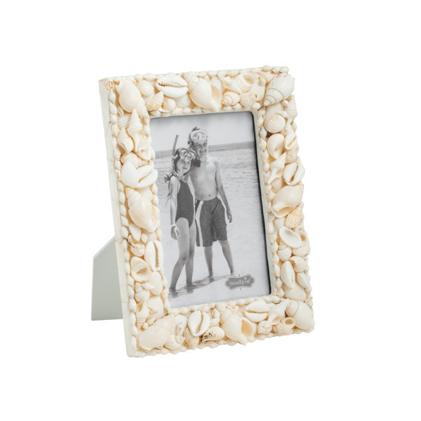 Mud Pie Small Shell Frame in White | Shells | Mud Pie