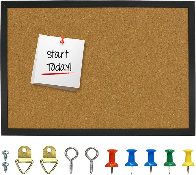 OWLKELA Cork Bulletin Board 17.7"X 13.3", Notice Pin, Ideal for Office & Home Decor, School Messa... | Amazon (US)