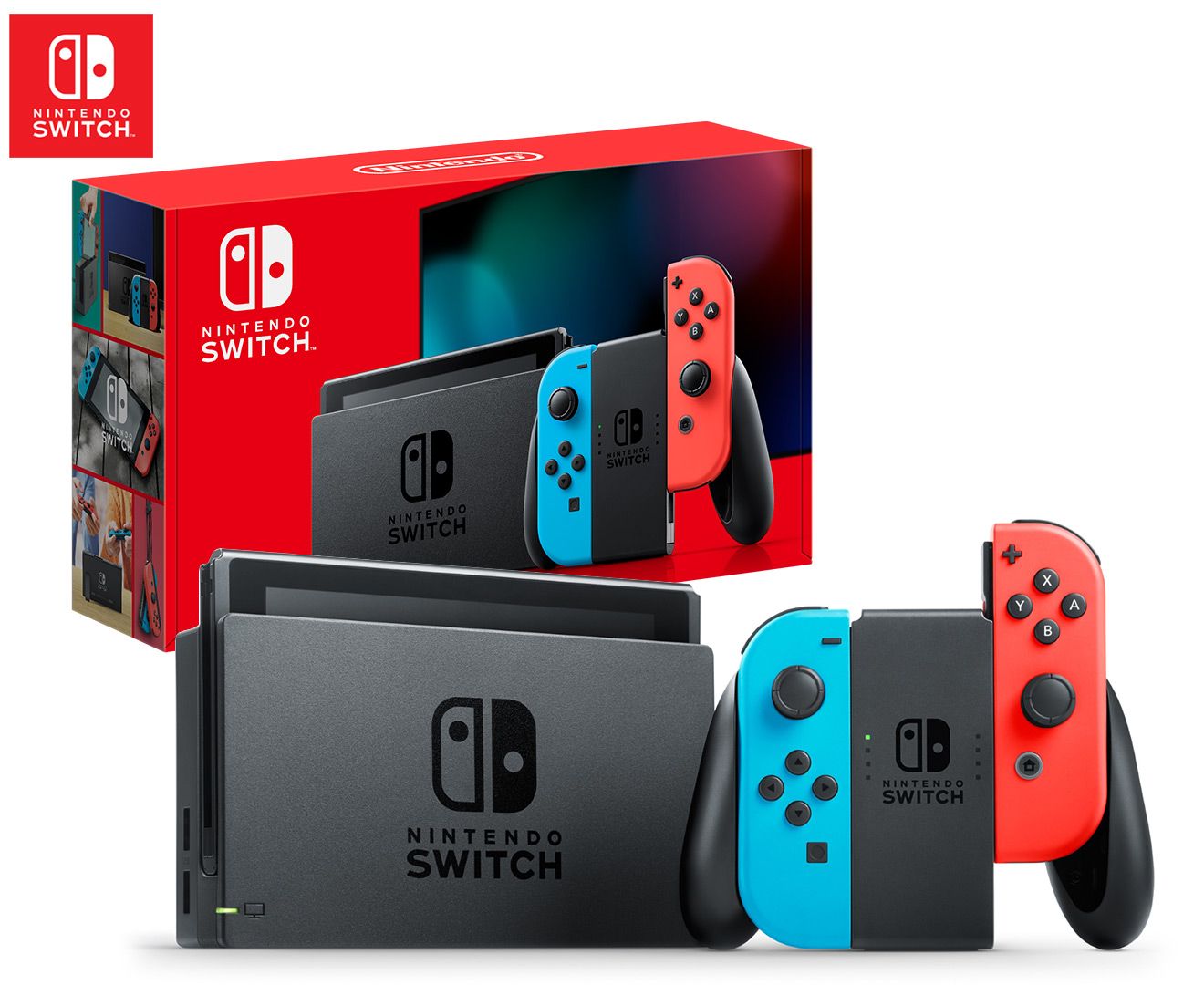 Nintendo Switch Joy-Con Console - Neon Blue/Red | Catch.com.au