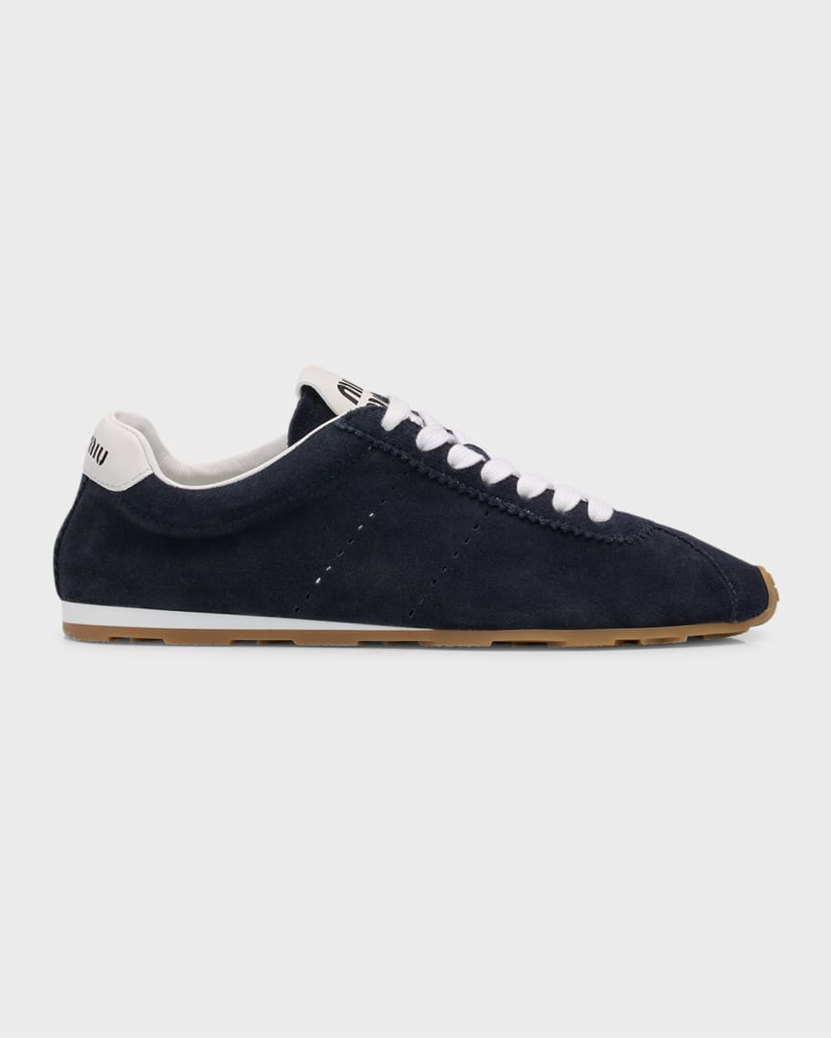 Miu Miu Suede Bicolor Retro Trainer Sneakers | Neiman Marcus