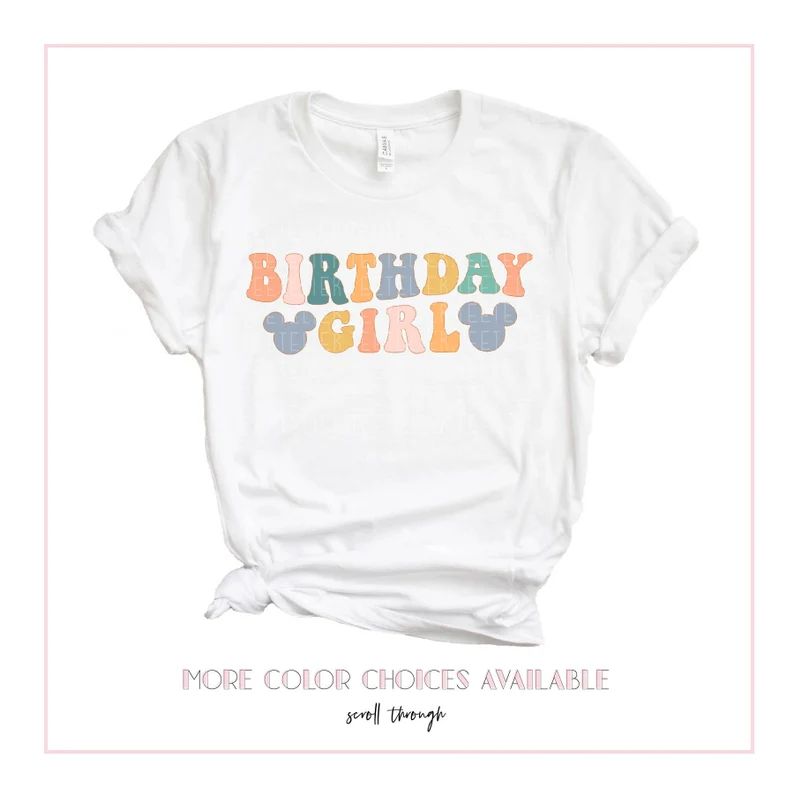 Birthday Girl Shirt, Cute Birthday Shirt Women's birthday Shirt,Retro Birthday Shirt,Birthday gif... | Etsy (US)