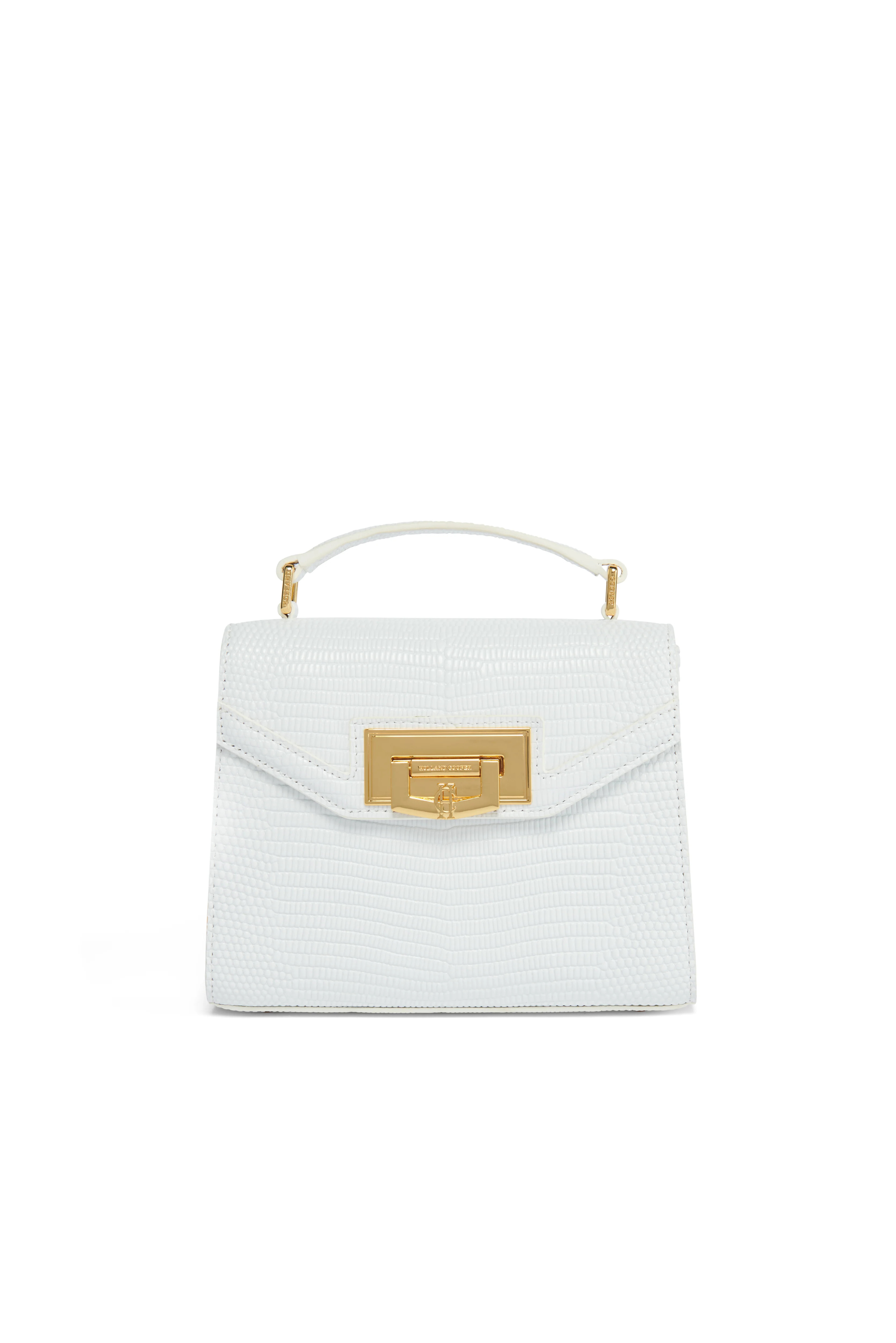 Mini Cheltenham Bag (White Lizard) | Holland Cooper