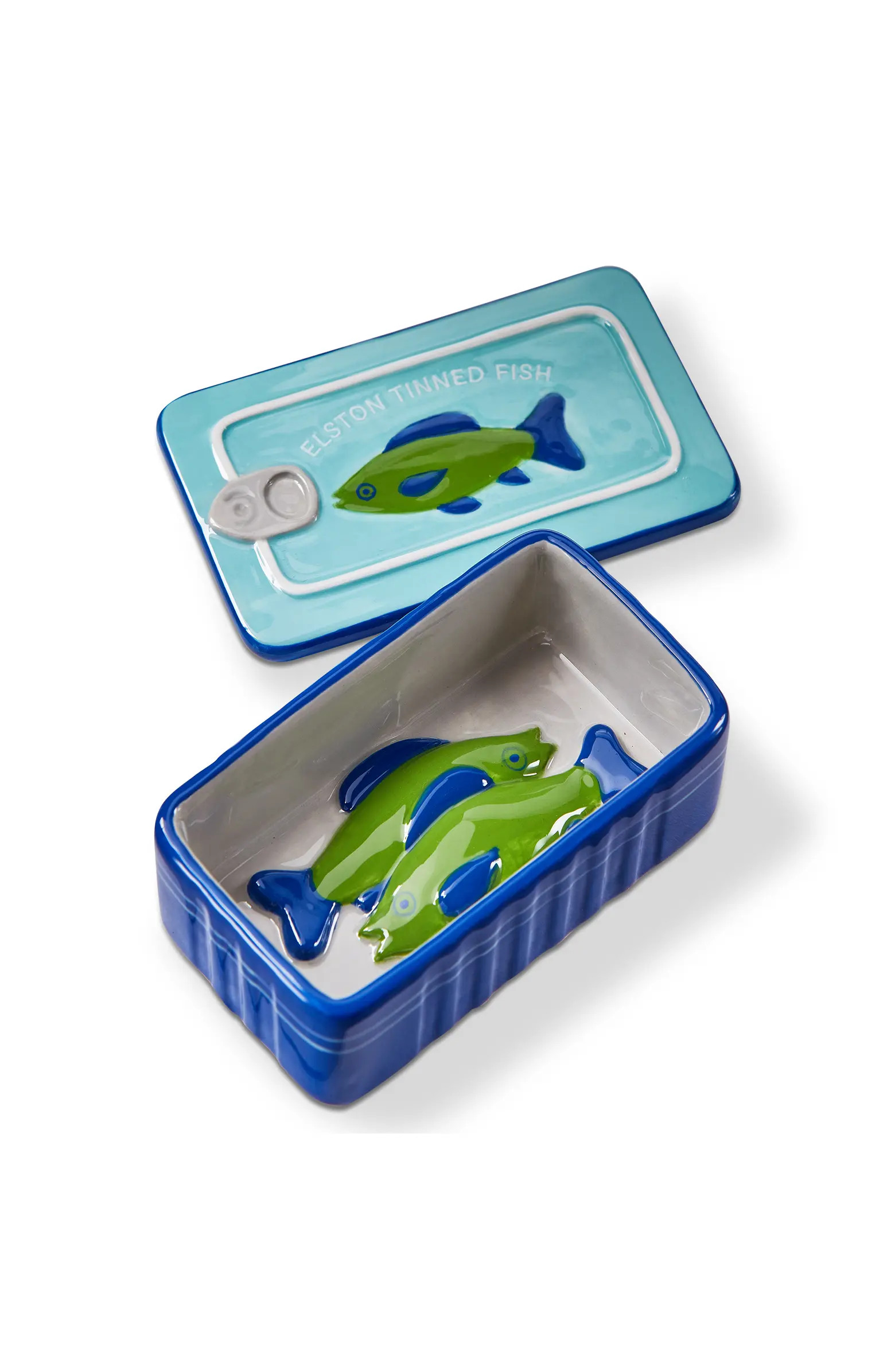 tag Tinned Fish Trinket Dish Blue Multi Earthenware Summer | Nordstrom | Nordstrom