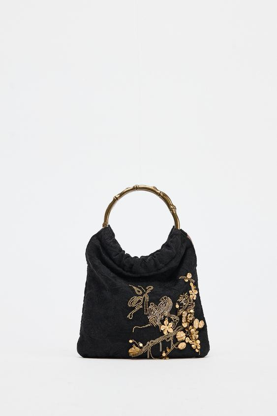 EMBROIDERED MINI BUCKET BAG | Zara US