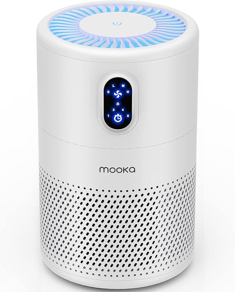 MOOKA Air Purifiers for Home Large Room up to 1076ft², H13 True HEPA Air Filter Cleaner, Odor El... | Amazon (US)