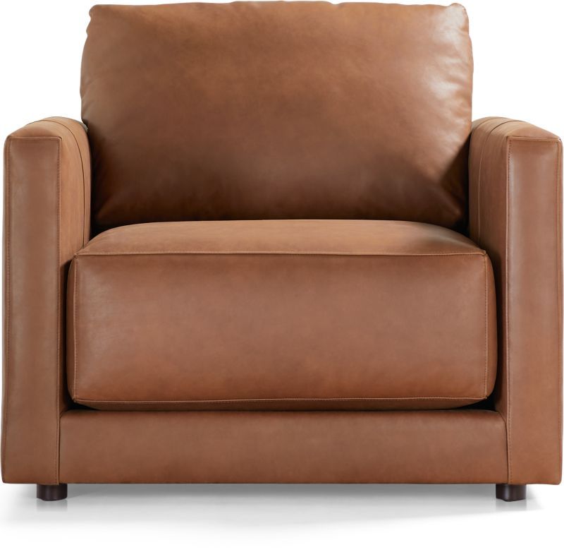 Gather Deep Leather Chair + Reviews | Crate & Barrel | Crate & Barrel