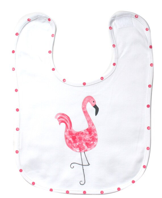 Pink Flamingo Baby Bib Baby Gift | Etsy (US)