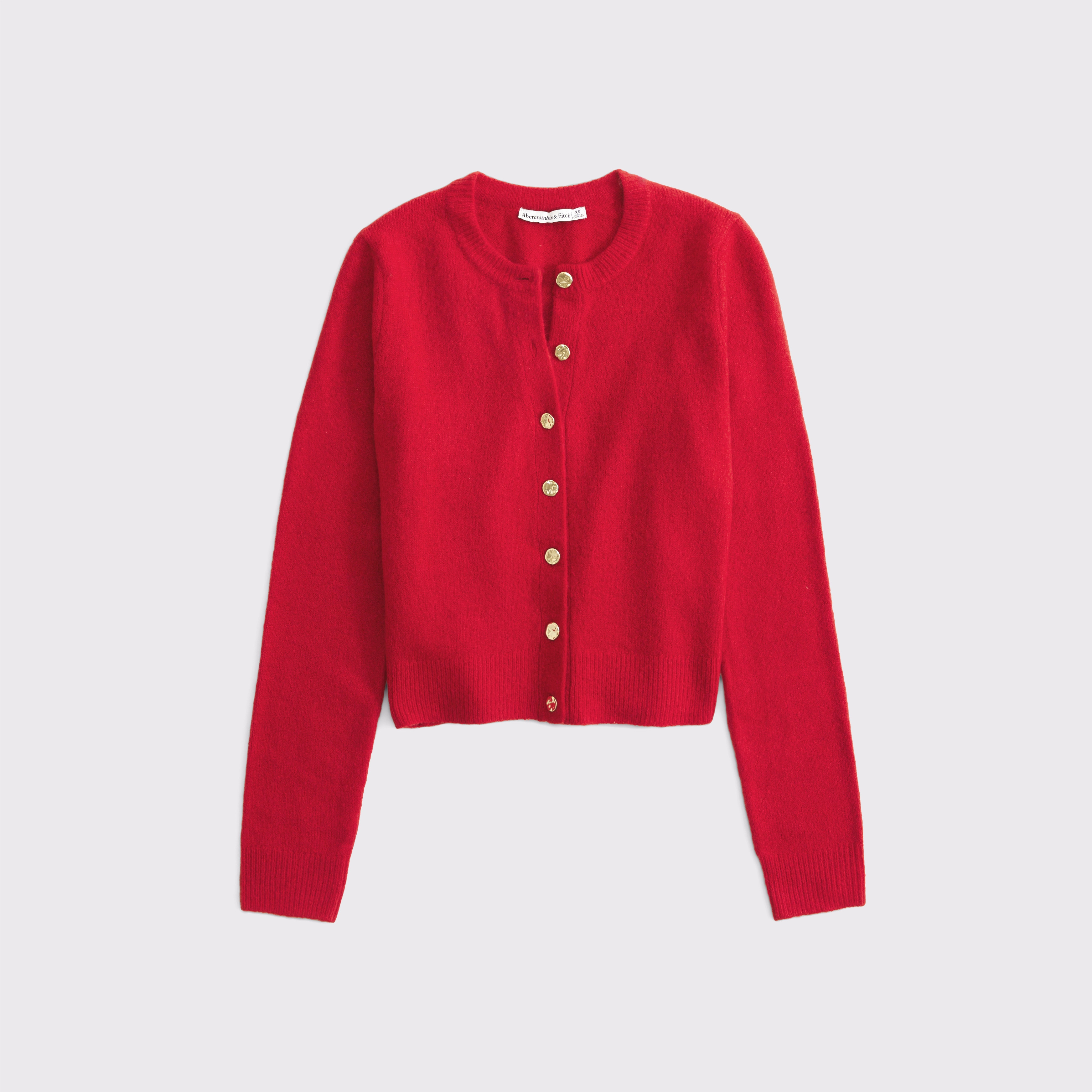 Shrunken Crew Cardigan | Abercrombie & Fitch (US)