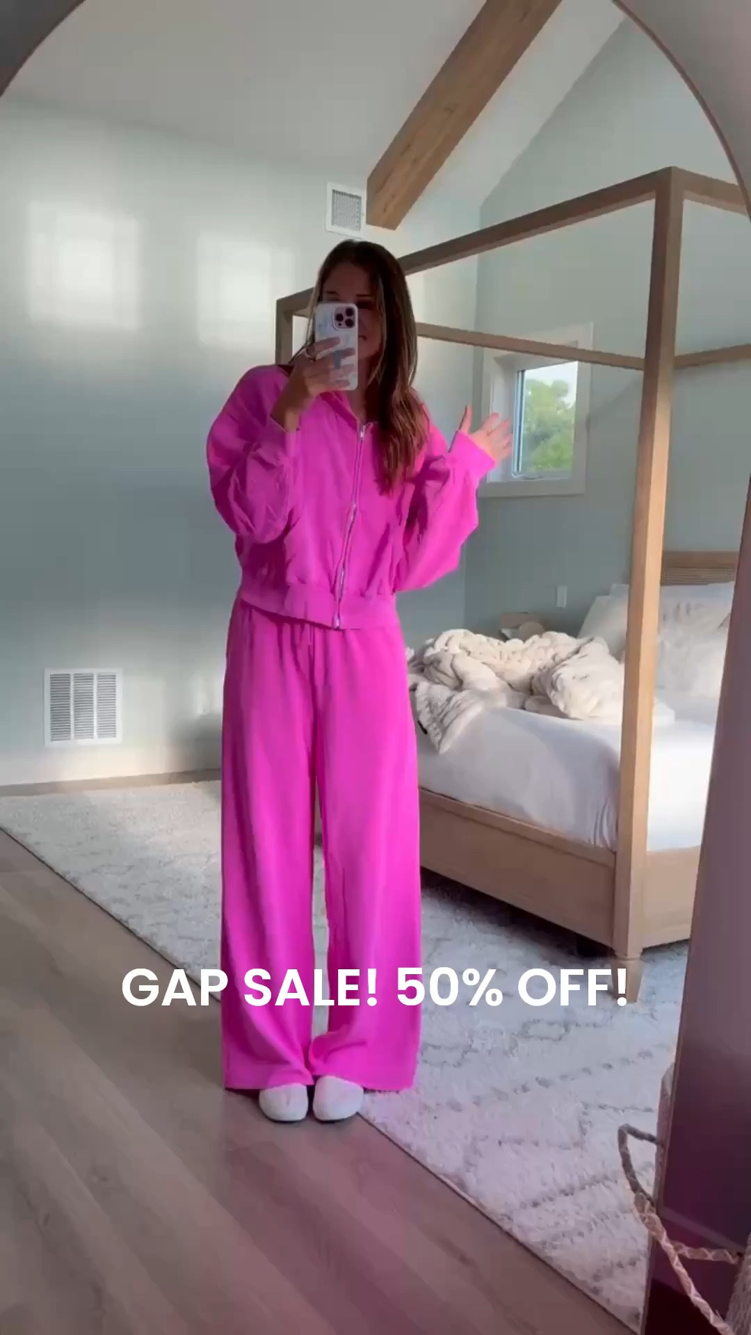 GAP SALE! This bright pink matching set is proof that comfy clothes don’t have to be boring. The wide leg pants are actually long enough on my 6’ frame too!

M tall

pink matching set, tall girl matching set, long leg approved, wide leg pants, tall friendly pants, comfy outfit, lounge set, casual outfit, tall women fashion, long inseam pants, stangandco

#LTKootd #LTKSaleAlert #LTKTall