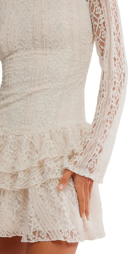 Tabby Lace Long Sleeve Minidress | Nordstrom