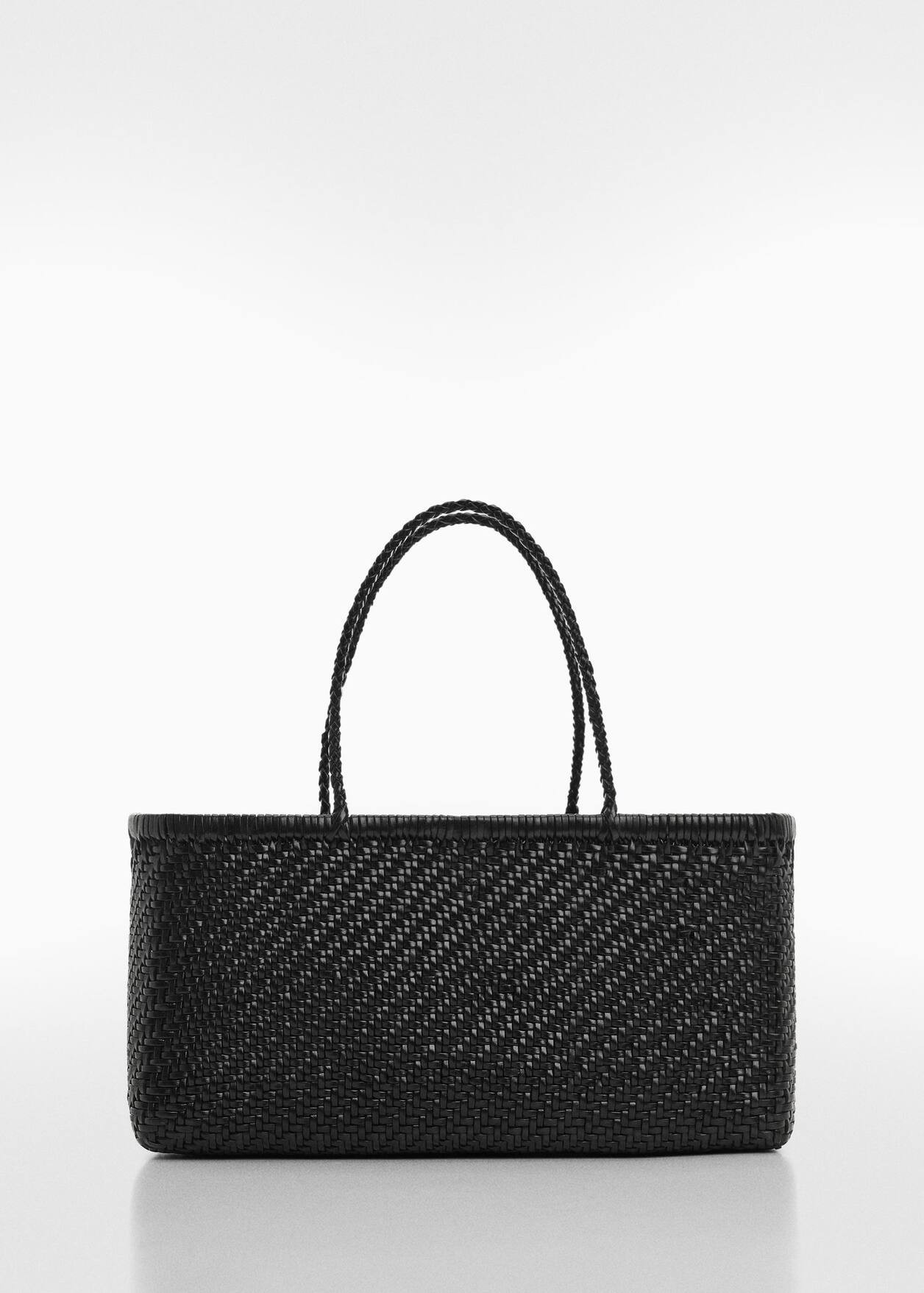Braided leather bag -  Women | Mango United Kingdom | MANGO (UK)