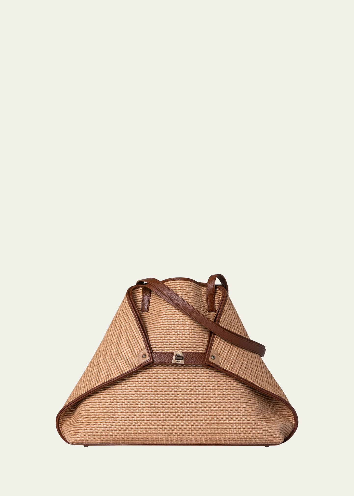 Akris Ai Medium Bicolor Raffia Tote Bag | Bergdorf Goodman