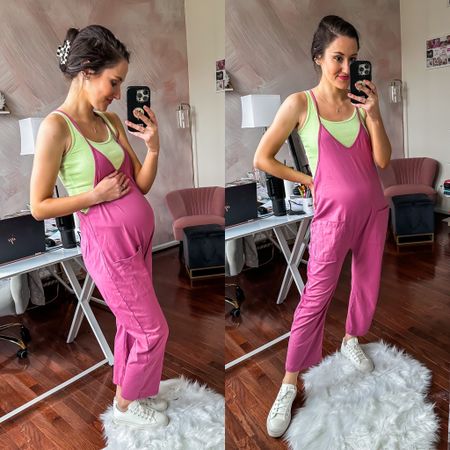 Bump friendly jumpsuit perfect for spring! 💚💕 free people hot shot onesie inspired jumpsuit 

Thin strap jumpsuit // bump friendly outfit // jumpsuit under $40 // comfy jumpsuit // lightweight jumpsuit 

#LTKunder50 #LTKbump #LTKFind