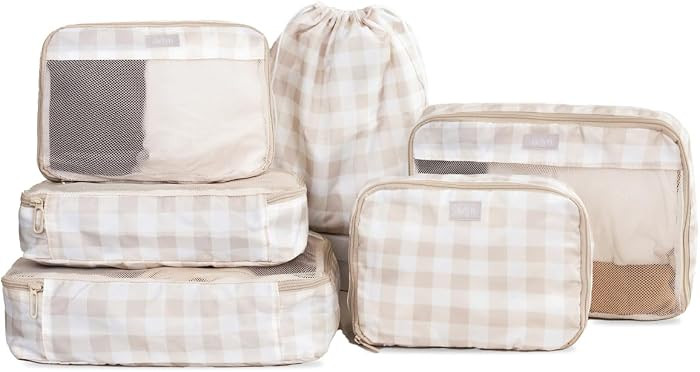 Packing Cubes for Travel, 6-Piece Large Packing Cube Organizer Set for Suitcase, Duffel Bag, Lugg... | Amazon (US)