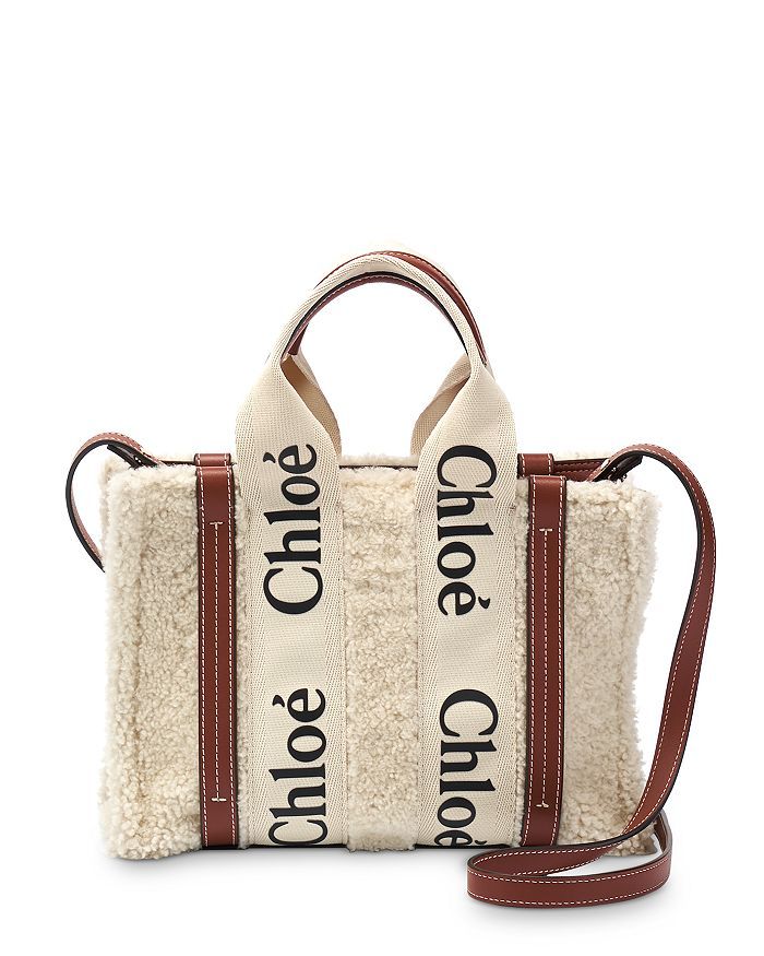 Chlo&eacute; Woody Leather Trimmed Small Shearling Tote  Back to Results -  Handbags - Bloomingda... | Bloomingdale's (US)