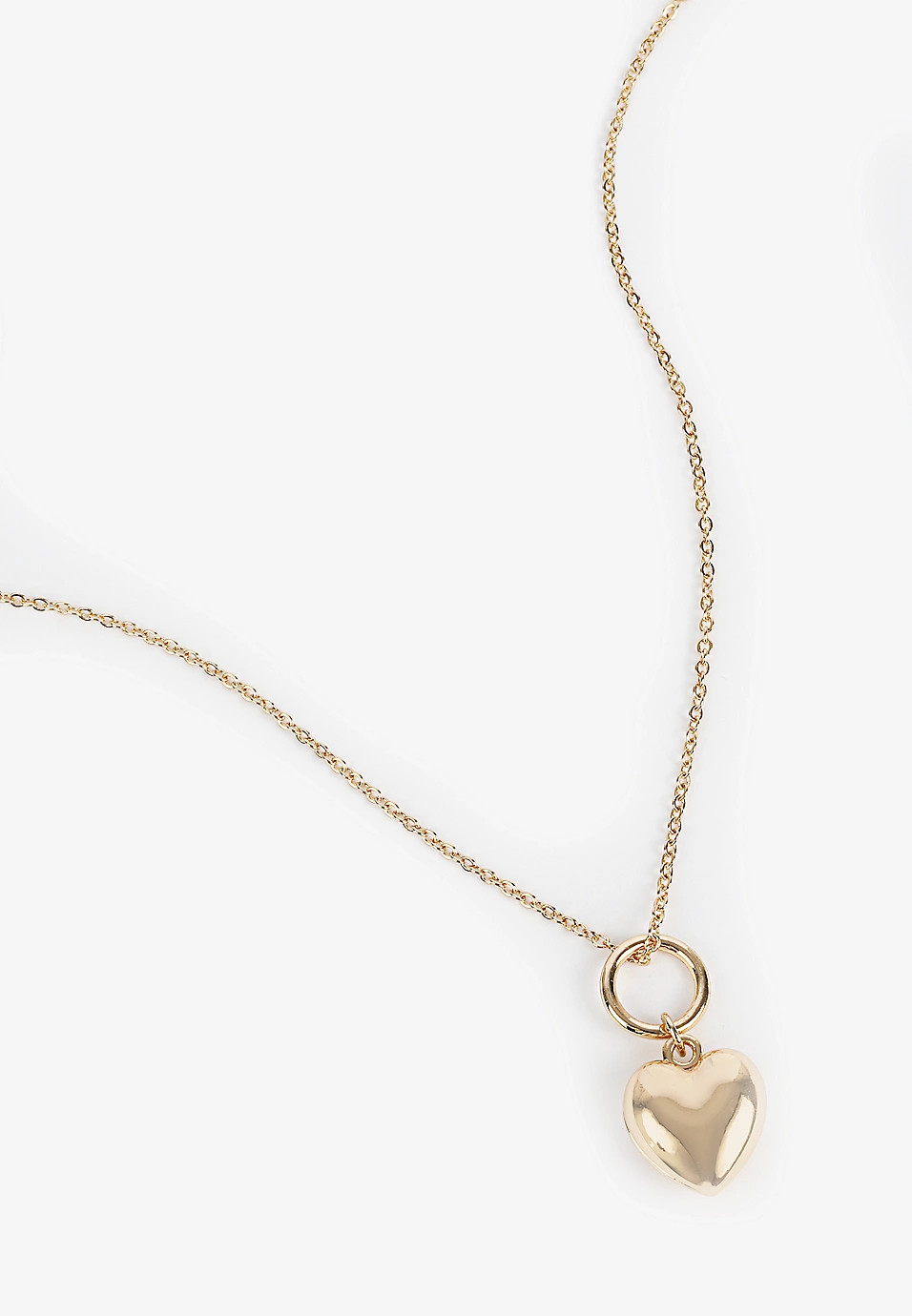 Gold Adjustable Heart Pendant Necklace | Maurices