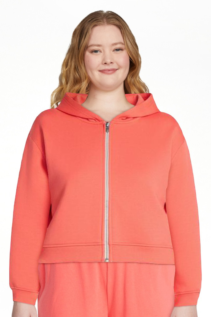 No Boundaries Boxy Zip-Up Hoodie, Women's XXS-XXL | Walmart (US)