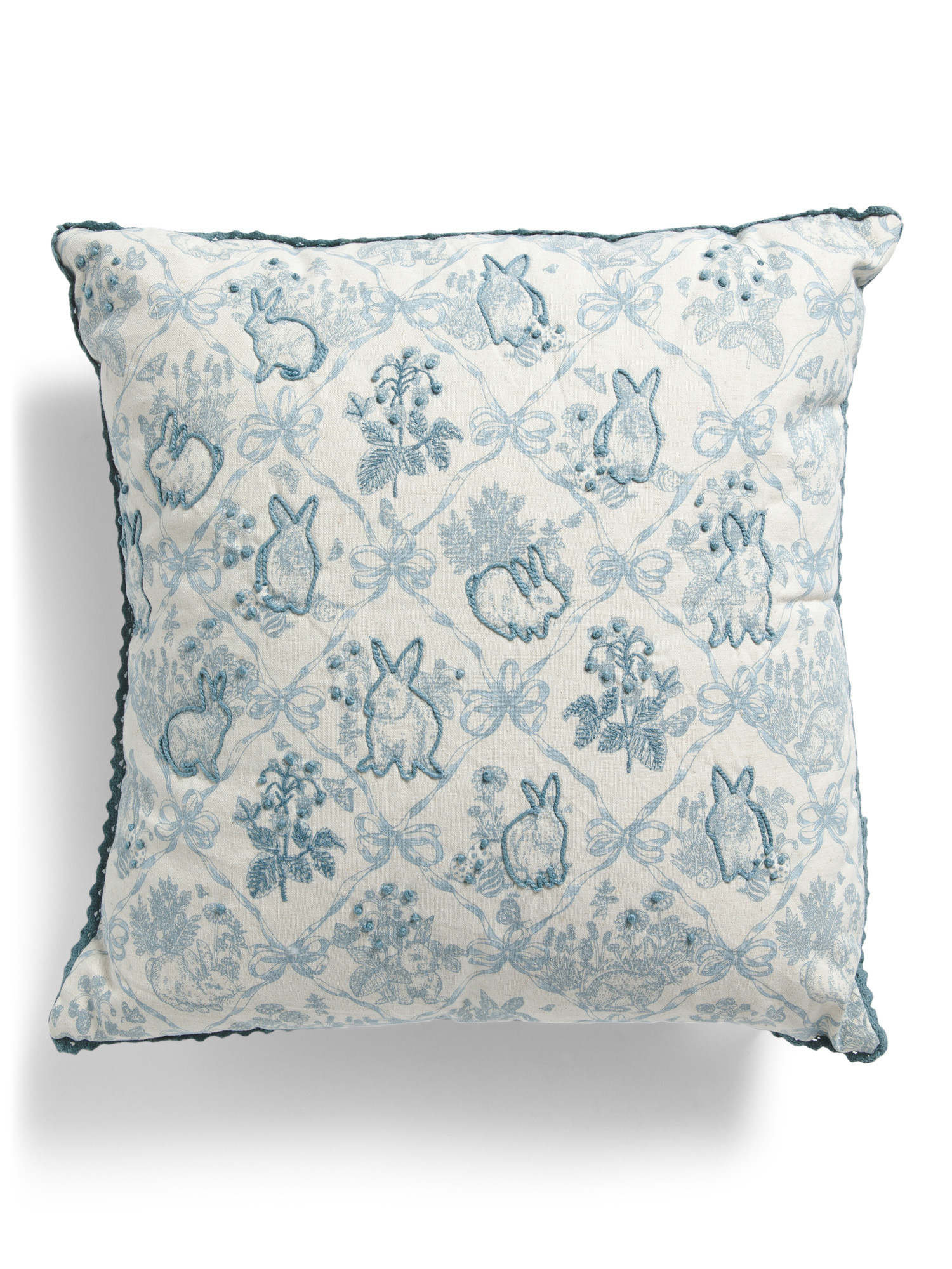 20x20 Embroidered Easter Bunny Bow Pillow | Throw Pillows | Marshalls | Marshalls