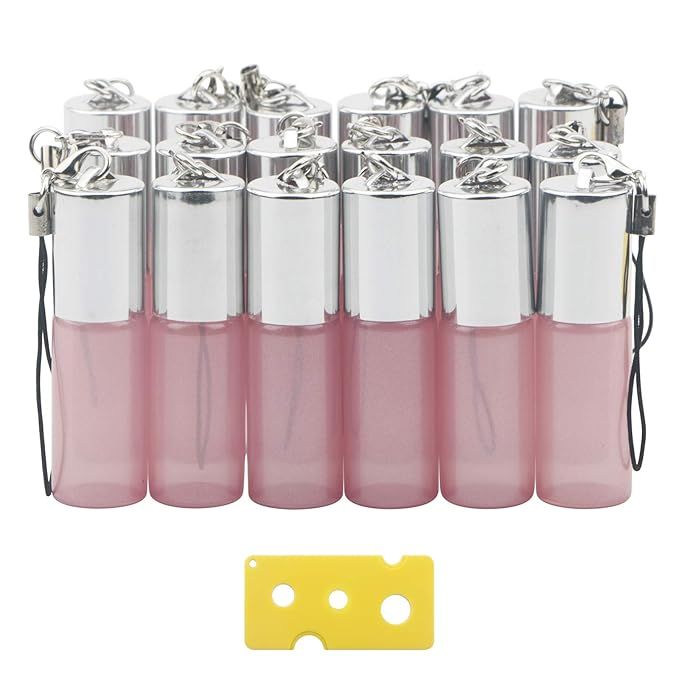 jiuwu Pink Glass Essential Oil Roller-on Bottles with Stainless Steel Roller Balls 5ml Pearlescen... | Amazon (US)