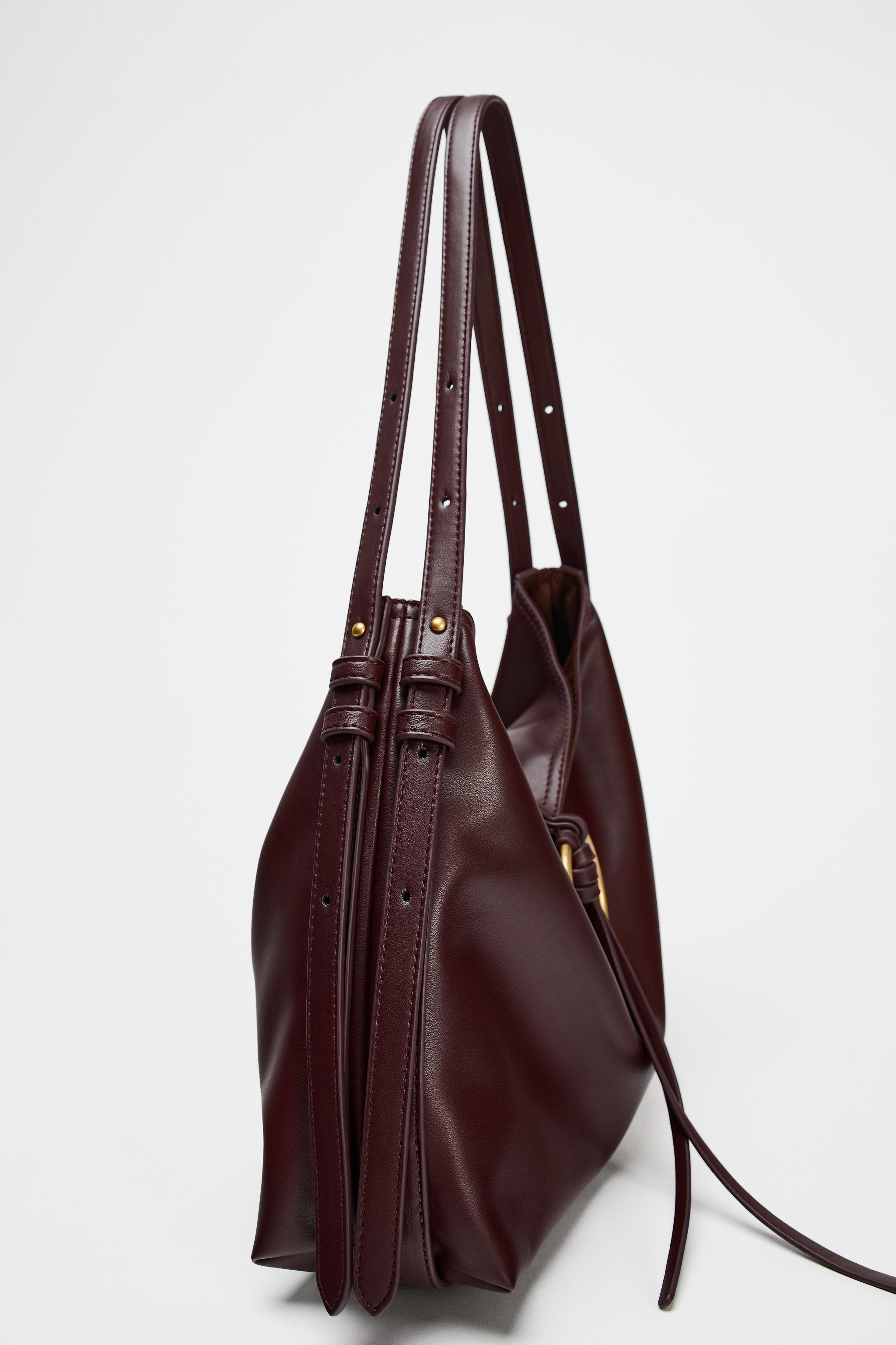 METAL DETAIL SHOULDER BUCKET BAG | Zara US