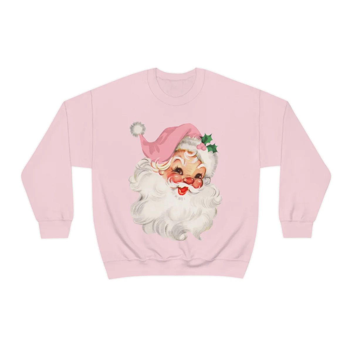Pink Vintage Santa Claus Unisex Sweatshirt | Always Stylish Mama