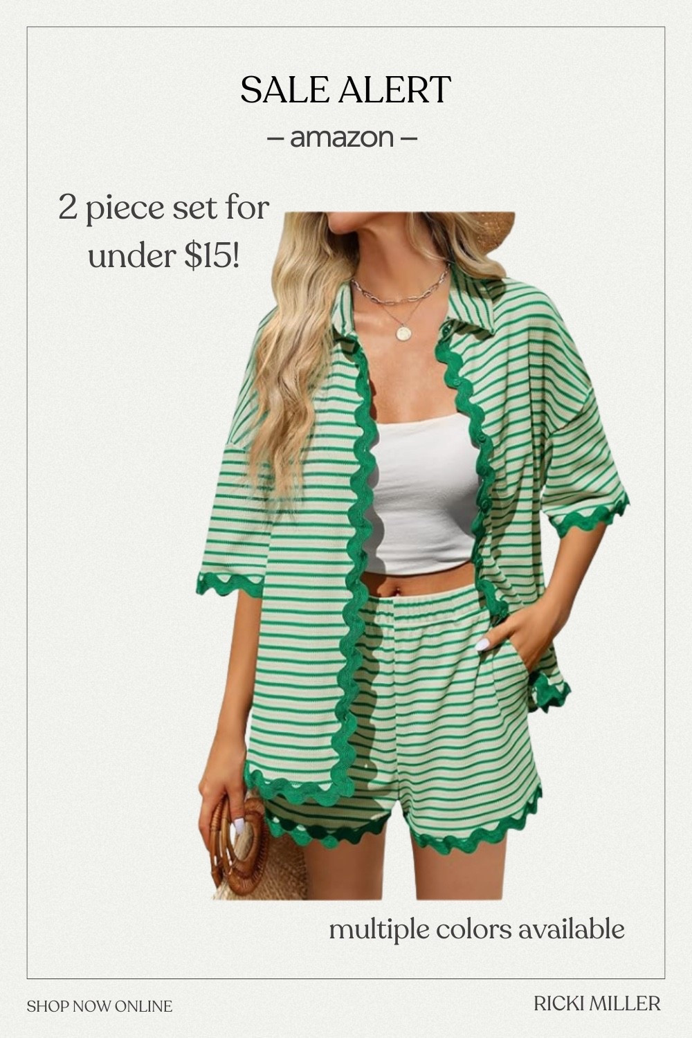 2 piece matching set on sale! Multiple colors available. Loving this green right now!

#LTKSeasonal #LTKSaleAlert #LTKFindsUnder50