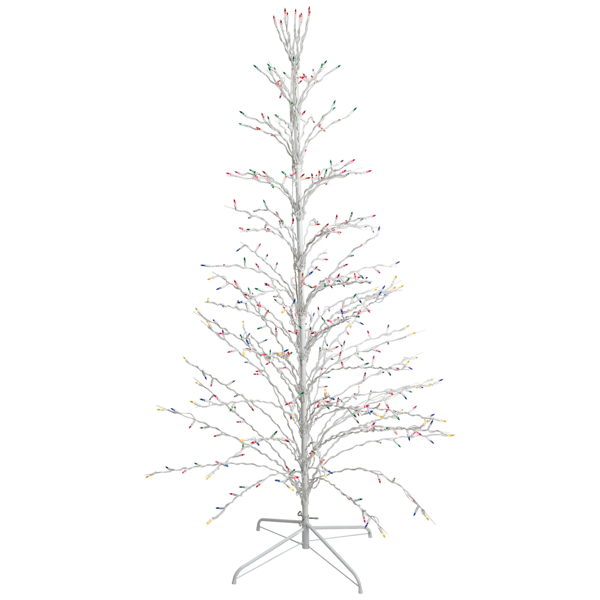 Northlight 72-in Freestanding Christmas tree Yard decoration with Incandescent Lights in White | 32606088 | Lowe's