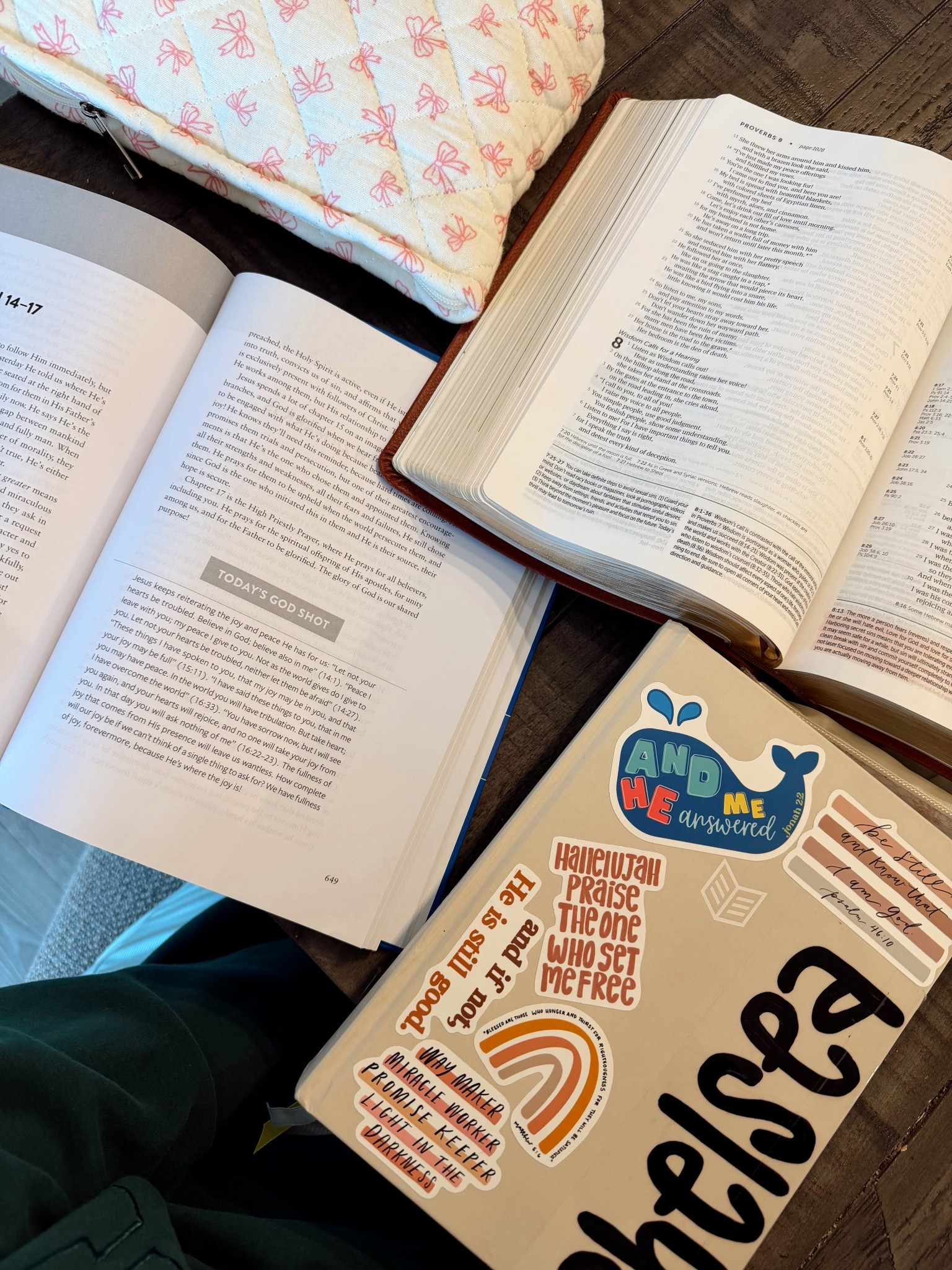 if you have a goal of getting into your Bible in 2026, or want to read the whole Bible but don’t know how to start…let me put you on to this book.🤍 it breaks everything down very simply day by day, and also goes chronologically so it connects all the dots from old to new testament. not even 10 min of reading a day, super practical, and easy to read / follow. 

I always struggled with reading the Bible and connecting dots throughout it until I got this recap book. 

linked it here along with my main journaling Bible + an incredible study Bible that I also have (for if you are someone who likes to dive into deeper meanings behind scripture or cross-reference things.) ◡̈ 

#LTKGiftGuide #LTKmorningroutine #LTKdayinmylife