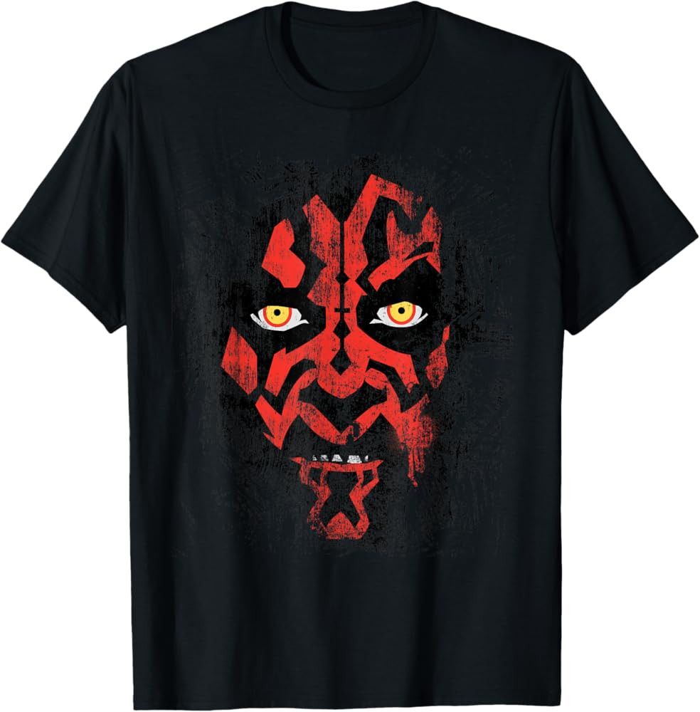 Star Wars Darth Maul Weathered Face T-Shirt | Amazon (US)