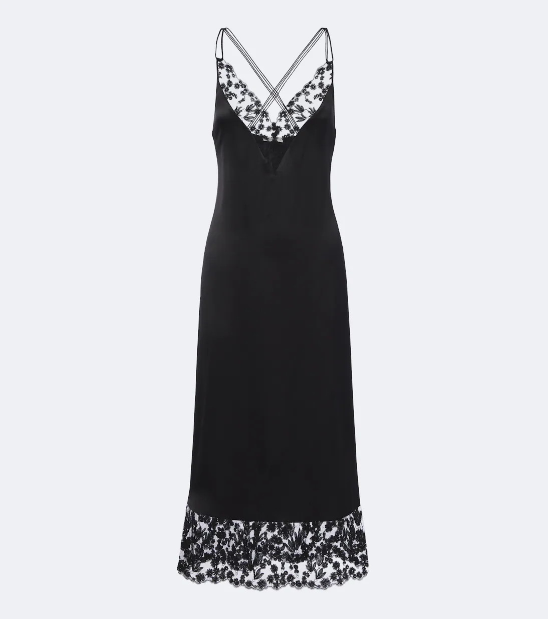 Lace-trimmed silk slip dress | Mytheresa (US/CA)