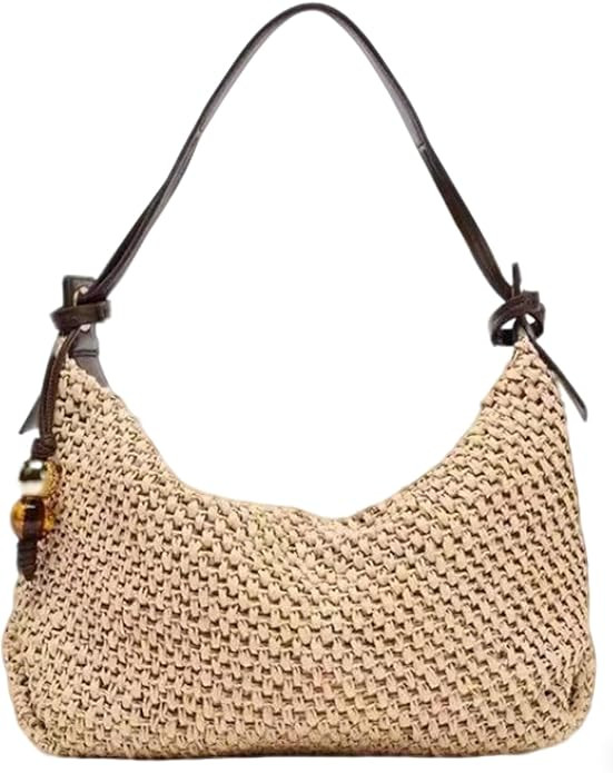 Bohemia Straw Summer Beach Bag Women Underarm Shoulder Bags Cute Crossbody Purse Travel Tote Hobo... | Amazon (US)