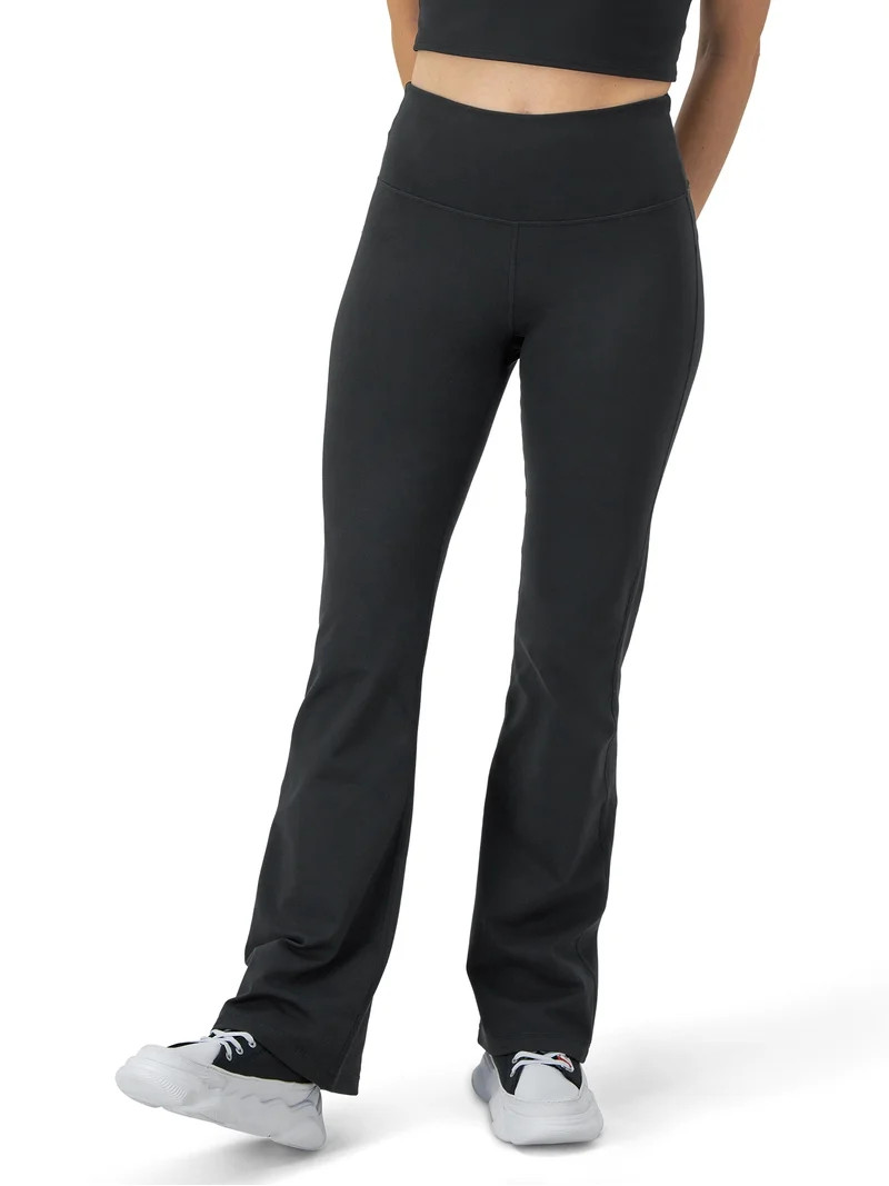 Champion Women\u2019s Soft Touch Flare Leggings with \u201cC\u201d Logo, Fitted Silhouette, Anti-... | Walmart (US)