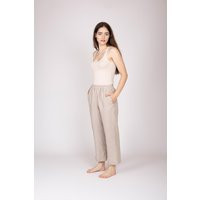 Belgian Linen Women's Pants. 30 Colors. All Sizes. - Basic Natural Women's Trousers. Fashionable Pants For Women. Casual | Etsy (US)