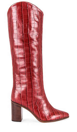 Maryana Block Boot in Red Brown | Revolve Clothing (Global)