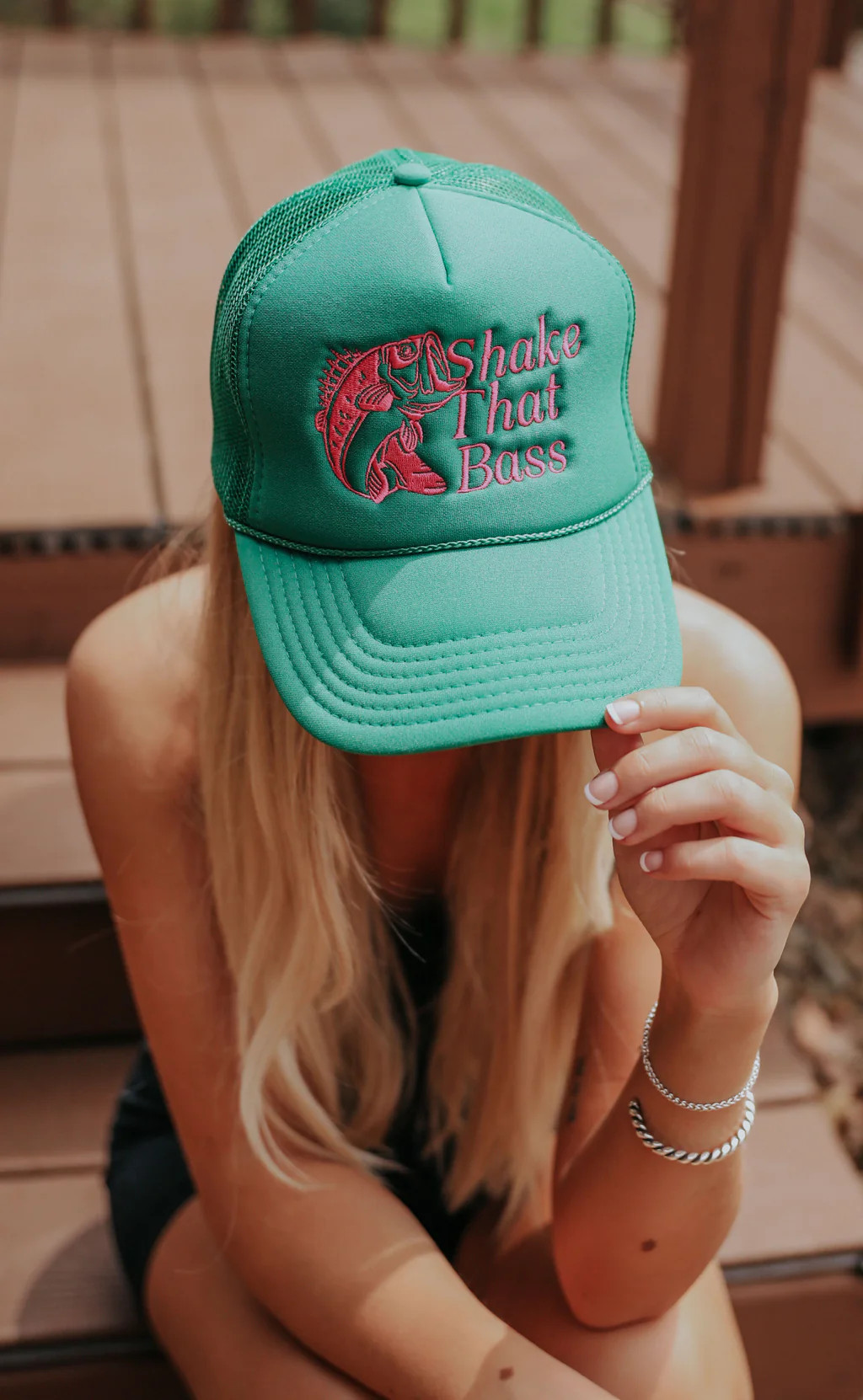 charlie southern: shake that bass trucker hat - green | RIFFRAFF