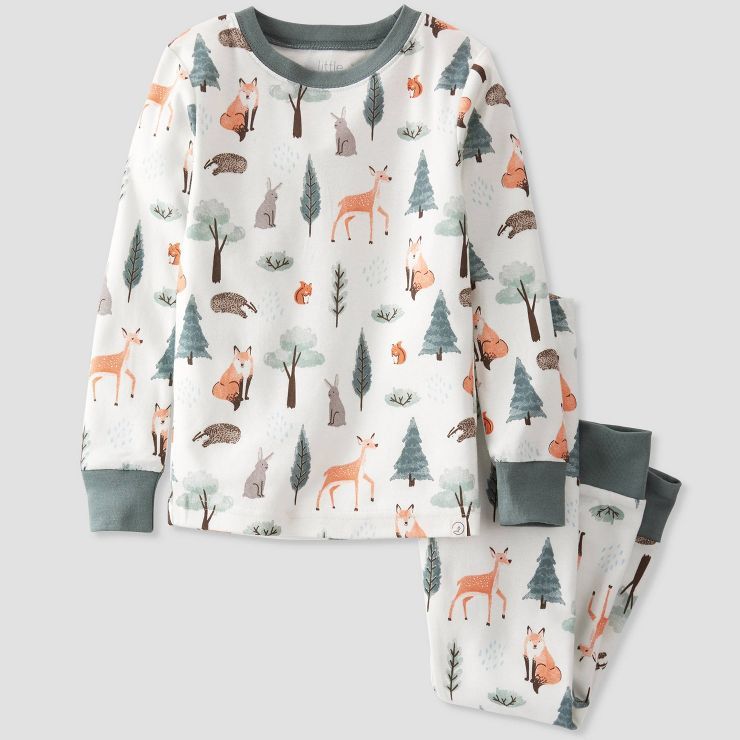 little planet by carter's Toddler 2pc Woodland Organic Cotton Pajama Set | Target