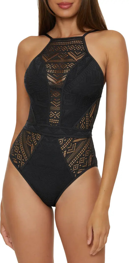 Colorplay Lace Overlay One-Piece Swimsuit | Nordstrom