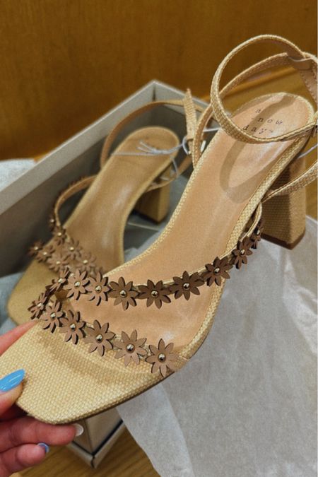 Floral heels, spring brown heels, beige heels, nude heels, ankle strap heel 

#LTKfindsunder50 #LTKwedding #LTKshoecrush
