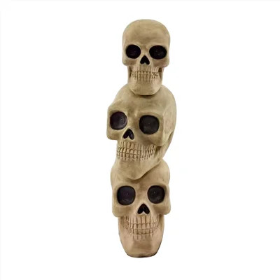 Creepy Yard Decor Haunted Hill Farm 37-in Skull Statue with LED Eyes, Halloween Decoration Indoor/Covered Outdoor | Wayfair North America