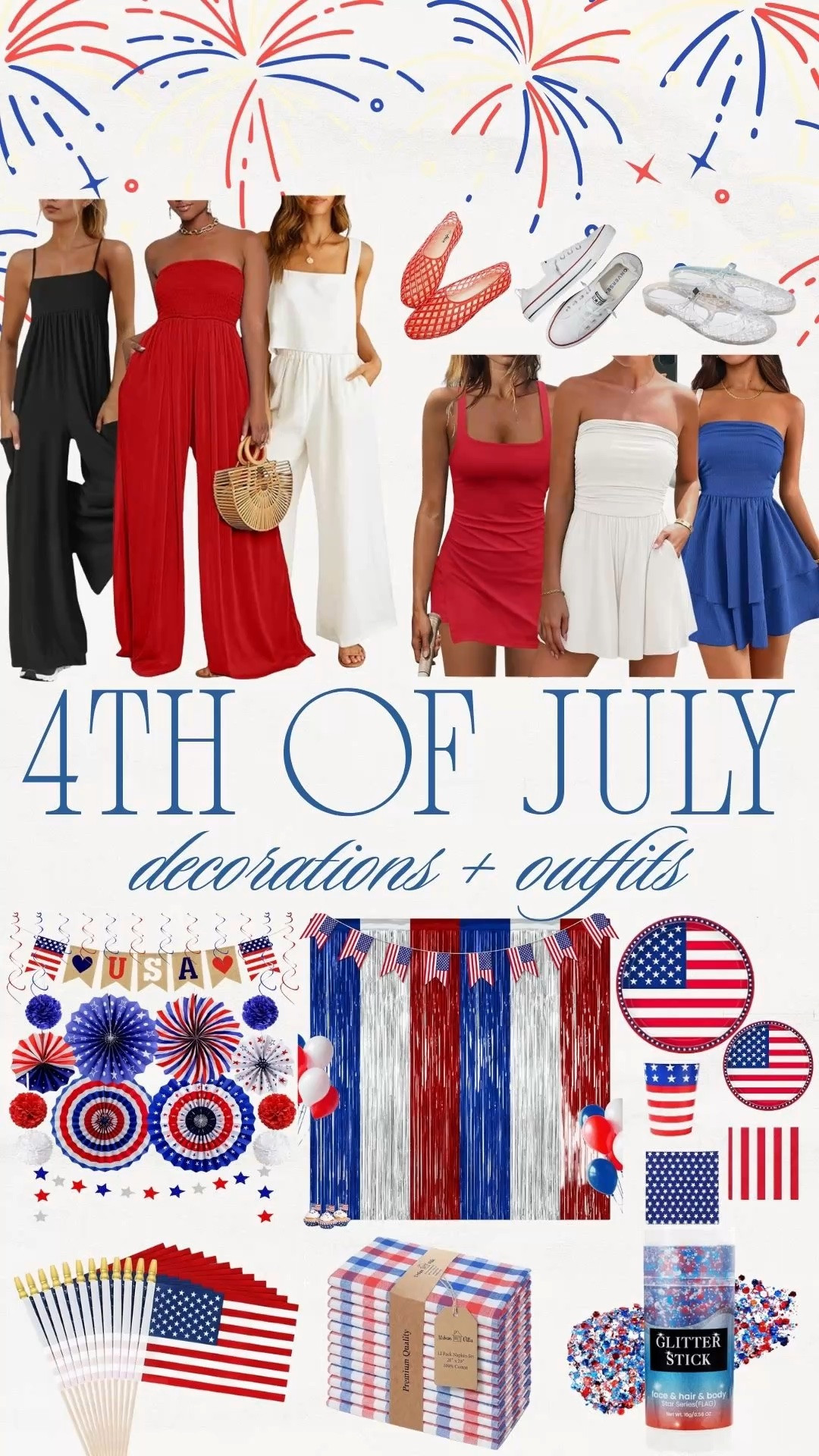 Girls… these 4th of July finds are TOO good 🇺🇸 Outfits, shoes, & the cutest party decor all linked for you! ❤️🤍💙

#LTKgrwm #LTKootd #LTKU