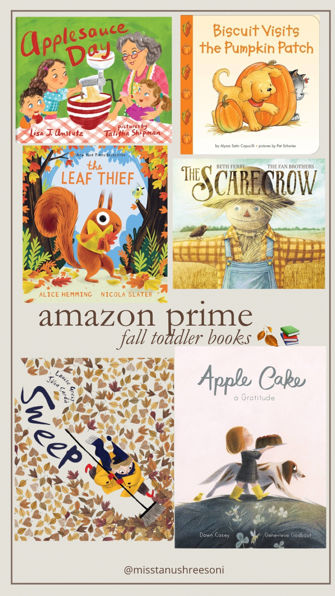 Fall toddler books 📚 🍂✨


All these books are so cute for toddlers in the fall time! Apple cake is very simple but nice, biscuit and the leaf thief are perfect for a three year old and sweep and scarecrow are good for a little challenge! All on prime sale 


Toddler books, fall toddler books, preschool books, fall books, toddler bookshelf, fall bookshelfves

#LTKSeasonal #LTKxPrimeDay #LTKSaleAlert