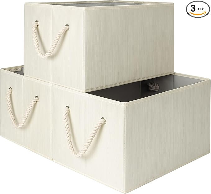 StorageWorks Collapsible Storage Bins, Closet Organizer Bins for Clothes, Fabric Shelf Baskets an... | Amazon (US)