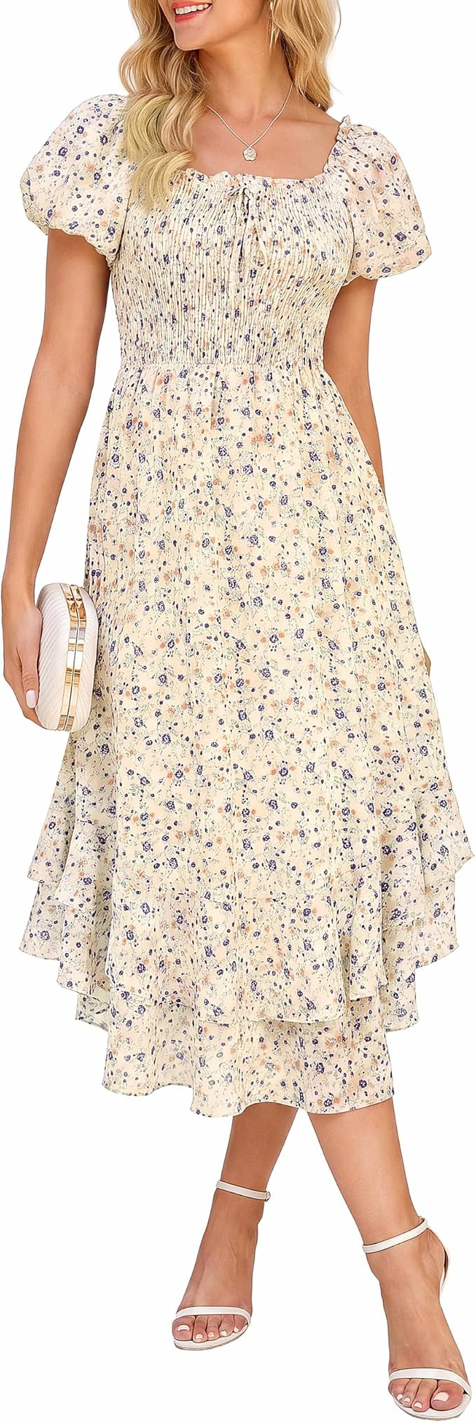 GRACE KARIN Womens Summer Floral Maxi Dress 2026 Flowy Wedding Guest Dress A Line Boho Dresses Fa... | Amazon (US)