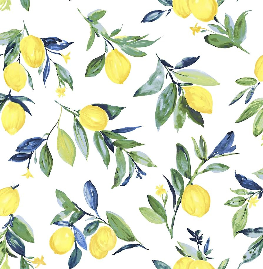 NuWallpaper NUS3161 Lemon Drop Peel & Stick Wallpaper, Yellow | Amazon (US)