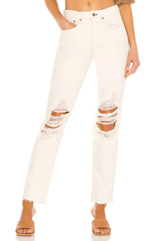 Rag & Bone Rosa Mid Rise Boyfriend in Ecru from Revolve.com | Revolve Clothing (Global)
